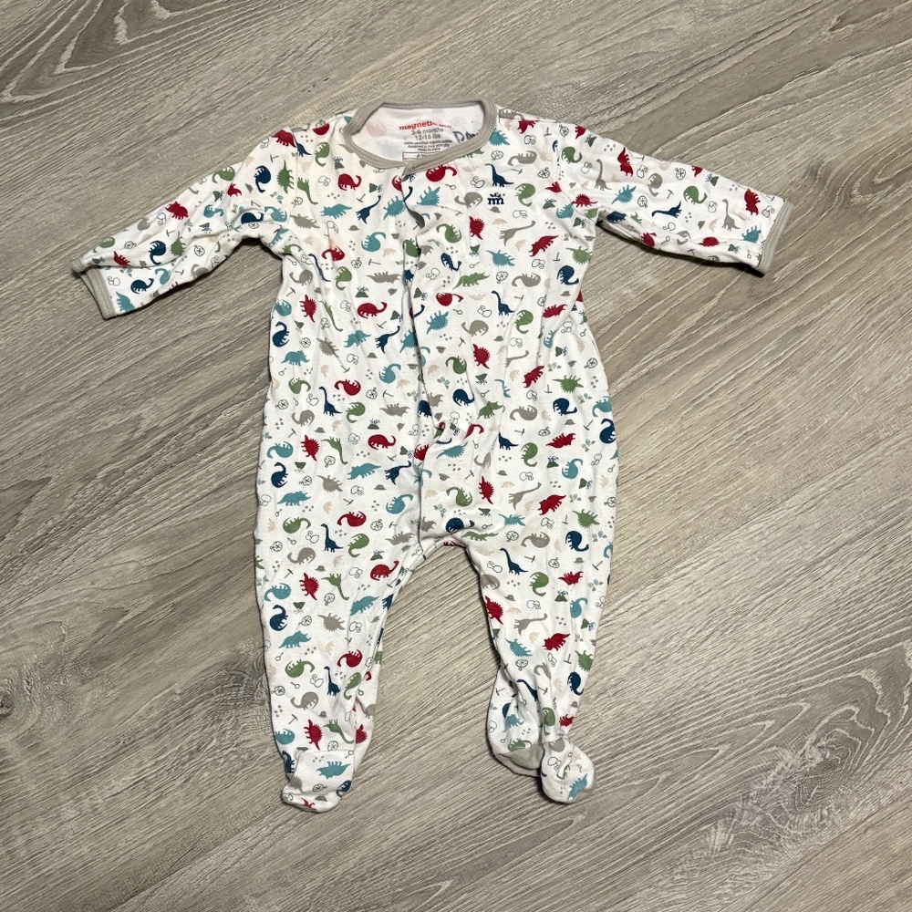 Magnetic Me dinosaur footie pajamas